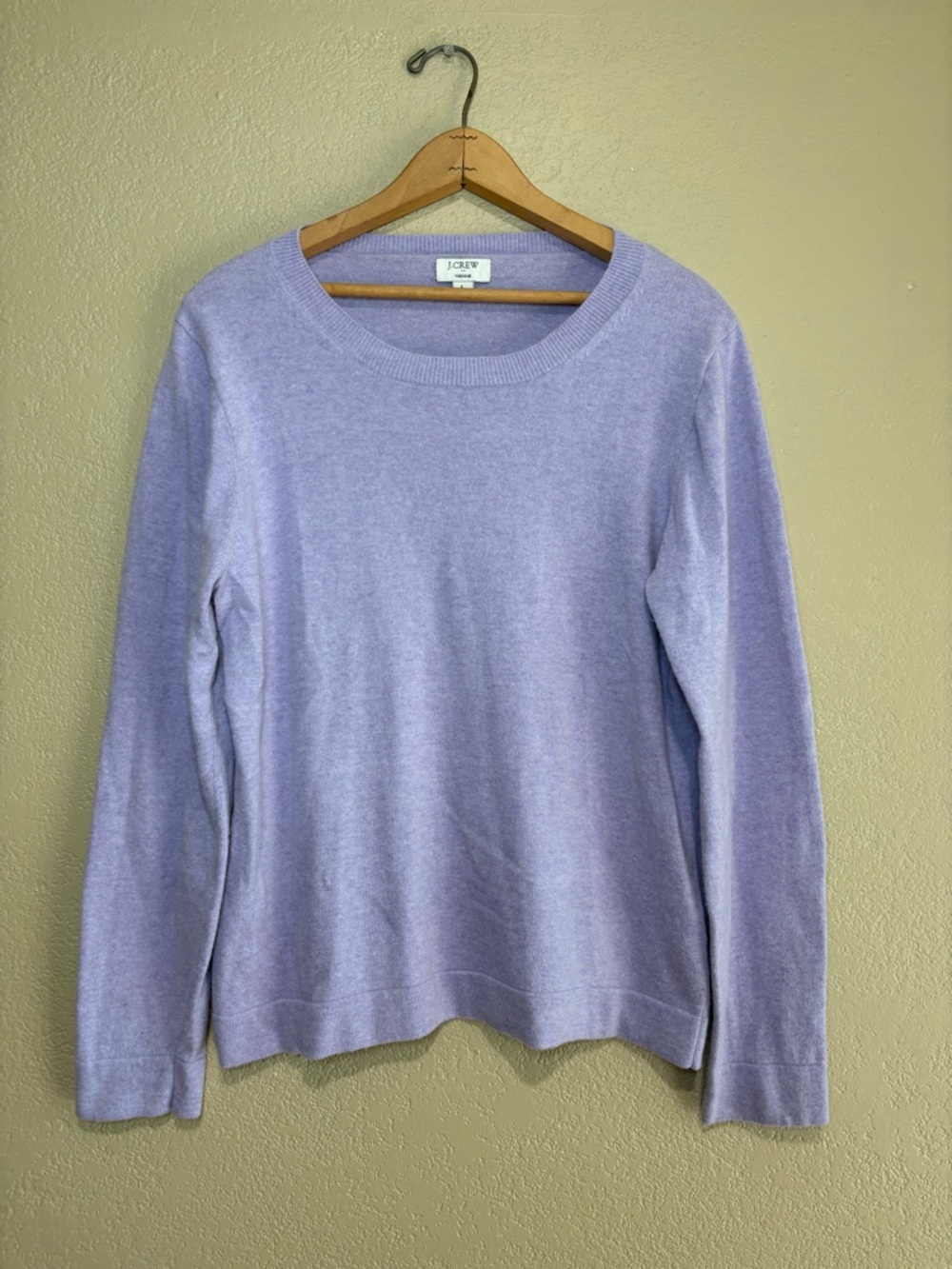 J. Crew Teddie Lilac Scoop Neck Lightweight Wool Blend Sweater - Women